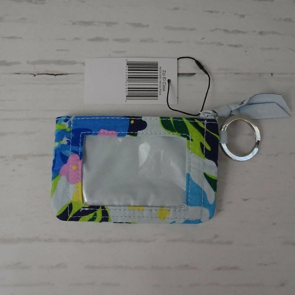 Vera Bradley Marian Floral Zip ID Card Case & Lanyard ID Holder 2-PC Boho NWT